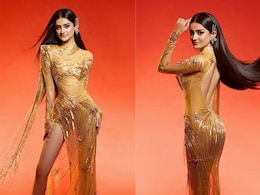 Manika Vishwakarma Dazzles In An Open-Back Golden Dress For Miss Universe 2025 Finale