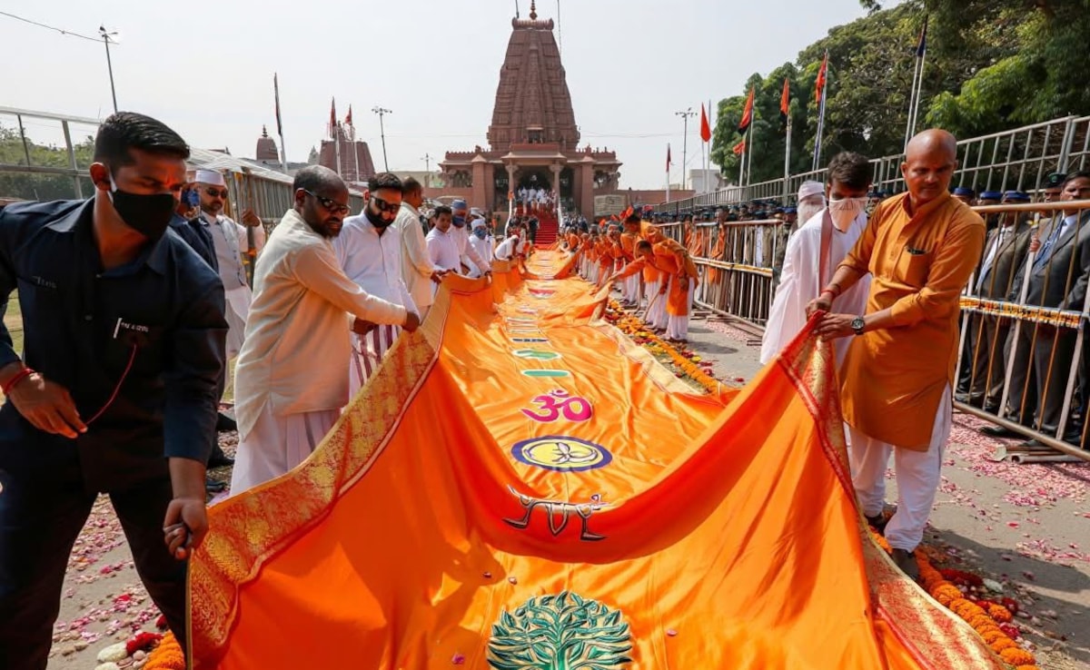 In Pics: The Ram Temple Sacred Flag PM Modi Will Hoist In Ayodhya