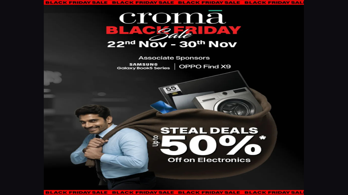 Croma Black Friday Sale में लैपटॉप, टैबलेट, स्मार्टवॉच Rs 21 हजार से भी ज्यादा सस्ते! ये रहीं बेस्ट डील्स