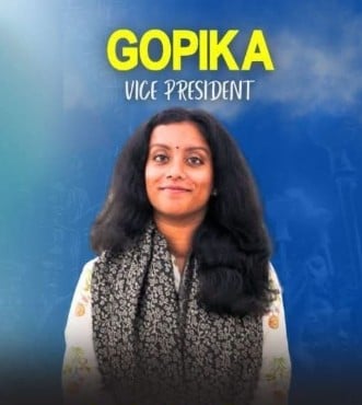 JNU छात्रसंघ चुनाव में उपाध्यक्ष पद पर जीत दर्ज करने वाली के. गोपिका. JNU छात्रसंघ चुनाव में उपाध्यक्ष पद पर जीत दर्ज करने वाली के. गोपिका.