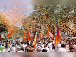 In Pics: BJP, JDU Supporters Celebrate As NDA Heads For Landslide Win In Bihar