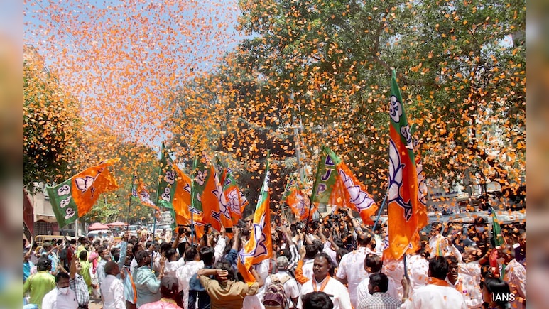 In Pics: BJP, JDU Supporters Celebrate As NDA Heads For Landslide Win In Bihar