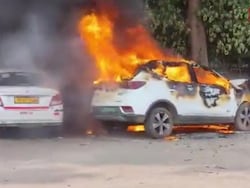 Fire Breaks Out From Electric Car In Hyderabad, Spreads To Nearby Vehicle