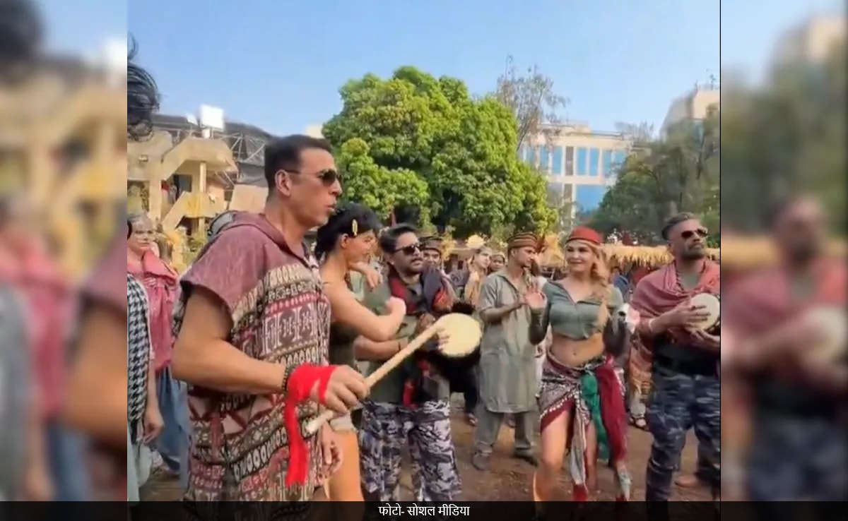 वेलकम टू द जंगल के सेट से लीक हुआ नया वीडियो, एक साथ नजर आए ये 9 एक्टर, अक्षय कुमार ने किया सबका मनोरंजन