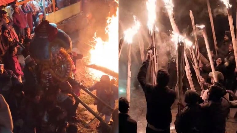 हिमाचल के निरमंड में शुरू हुआ बूढ़ी दिवाली पर्व, इंद्र-वृतासुर युद्ध की परंपरा निभाई गई