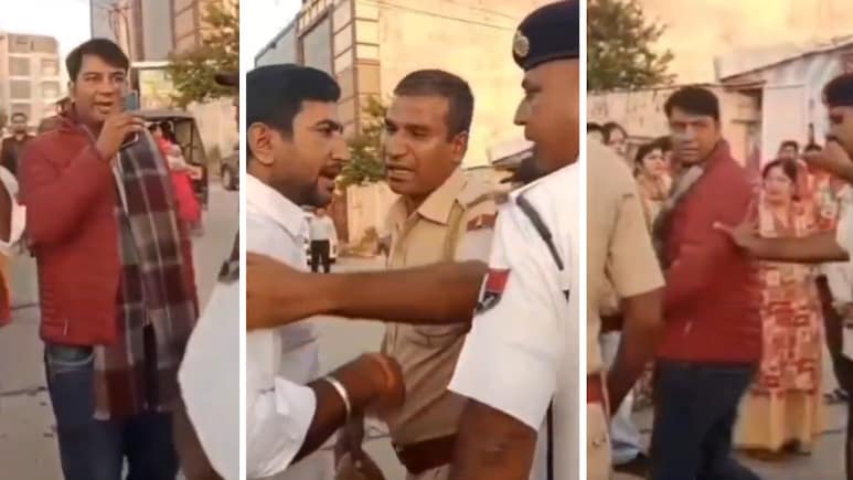 VIDEO: अजमेर के पुष्कर में ट्रैफिक पुलिसकर्मी से बदसलूकी, युवक ने धमकी देकर कहा- बंदर बना दूंगा
