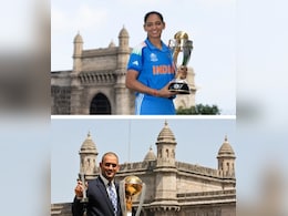 Harmanpreet Kaur Recreates MS Dhoni's Iconic World Cup Trophy Pose