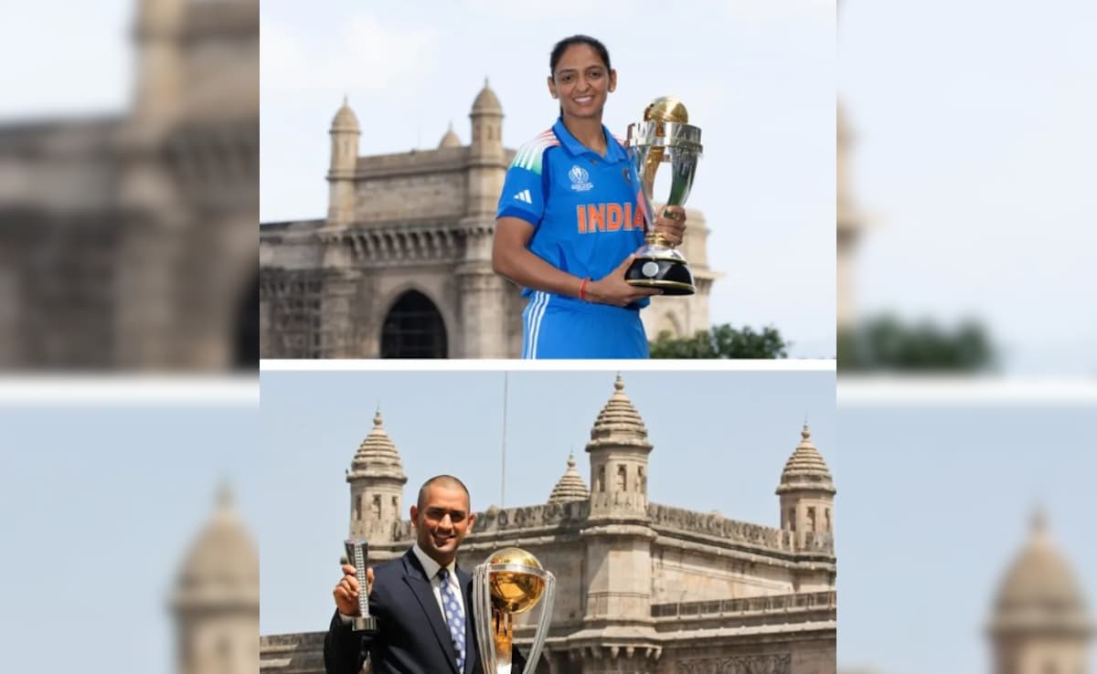 Harmanpreet Kaur Recreates MS Dhoni Iconic World Cup Trophy Pose