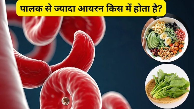पालक से ज्यादा आयरन किस में होता है?