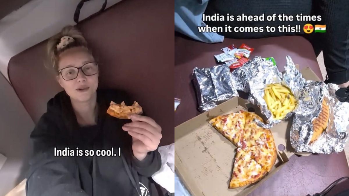 "Coolest Thing Ever" - Australian Vlogger Impressed With Food Delivery On Indian Train