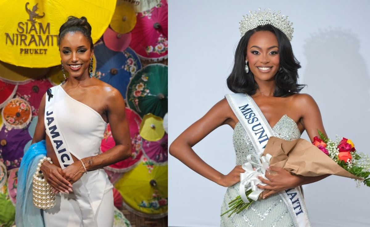Miss Haiti behauptet, Miss Jamaica sei von der Bühne gefallen ...
