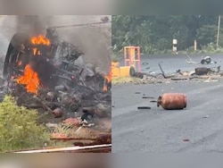 Truck With Gas Cylinders Overturns In Tamil Nadu, Triggers Explosions