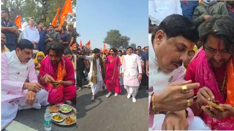 सनातन हिंदू एकता पदयात्रा में शामिल हुए CM मोहन यादव, धीरेंद्र शास्त्री के साथ किया भोजन