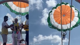 69 की उम्र में समुद्र के ऊपर दिखाए स्टंट, 300 फीट ऊपर पैरासेलिंग कर सोशल मीडिया पर छाए BJP के ये MP