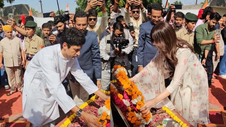 120 Bahadur: फरहान अख्तर और राशि खन्ना ने जोधपुर में रियल लाइफ हीरो को दी श्रद्धांजलि, स्टार्स को देखने उमड़ी फैंस की भीड़