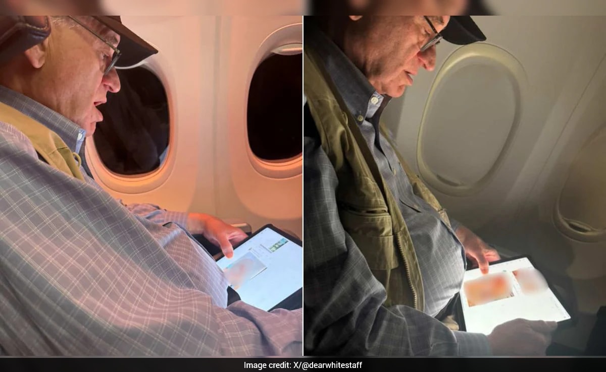 US Politician Reacts After Being Caught Staring At X-Rated Photos During Flight