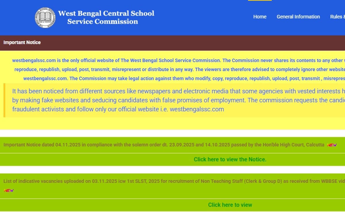 West Bengal Schools Announce 8,477 Non-Teaching Vacancies