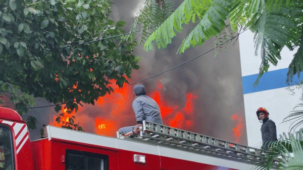 धू-धूकर जली भिवंडी MIDC की डाइंग कंपनी, दमकल की गाड़ियां आग बुझाने में जुटीं