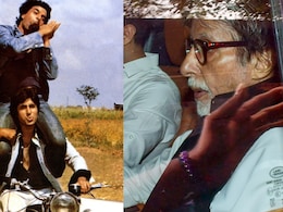 आंखें नम, दिल में गम का समंदर.... अपने वीरू को आखिरी विदाई देने पहुंचे अमिताभ