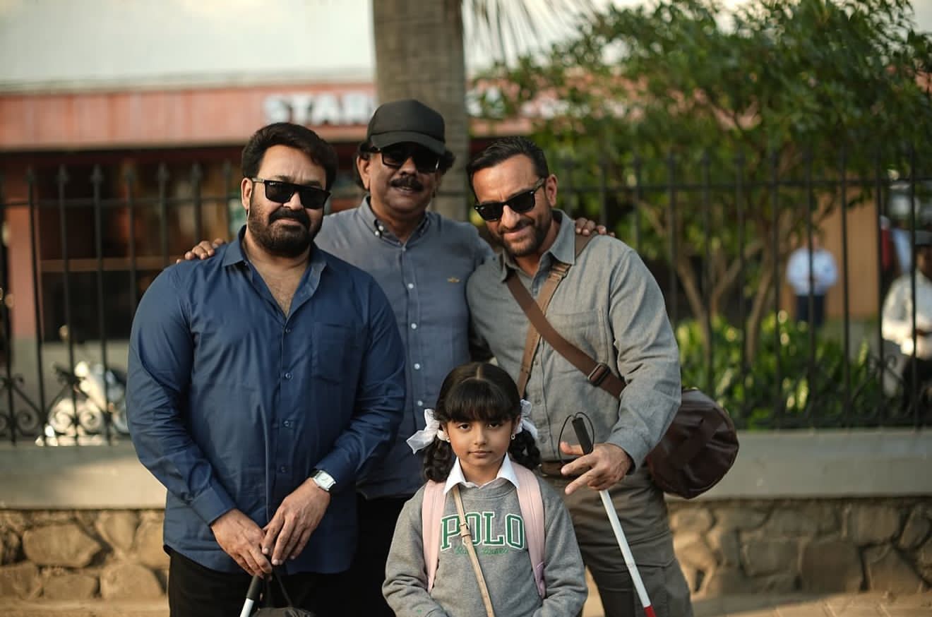 Priyadarshan Raises Excitement For <i>Haiwaan</i> With A BTS Shot Of Mohanlal And Saif Ali Khan: "Look At Life And The Way It Turns"