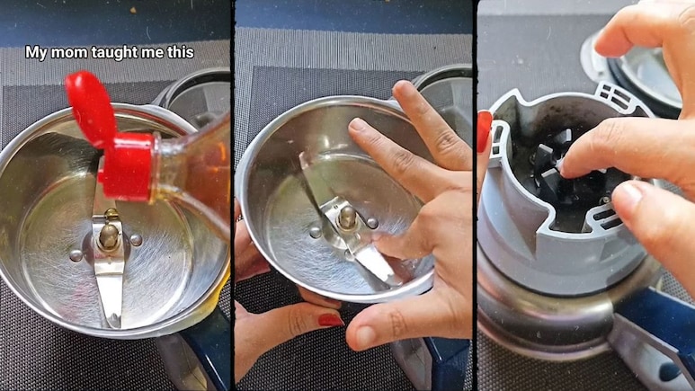 तेल और मॉइस्चराइजर का ऐसा जुगाड़ नहीं देखा होगा, जाम हो रही मिक्सर के जार का ब्लेड सेकंड्स में कर दिया ठीक