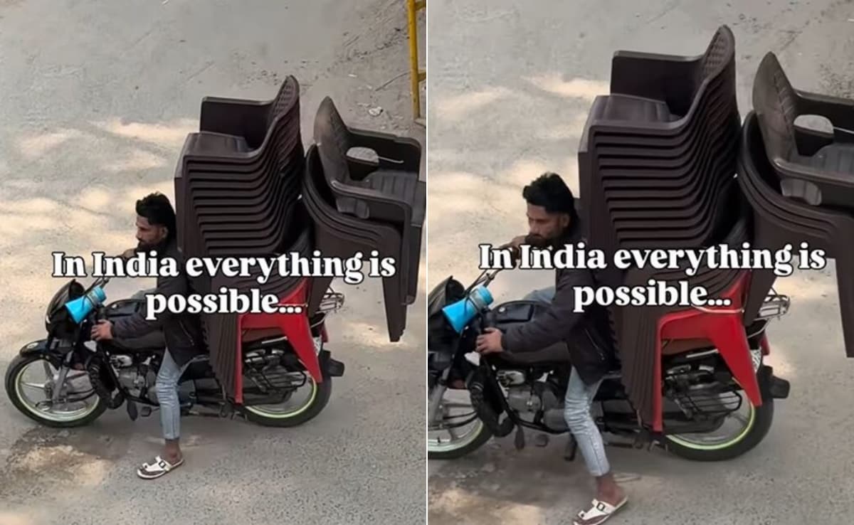 बाइक पर 20 कुर्सियां रखकर ले जाता दिखा शख्स, पोलिश महिला ने शेयर किया Video, जुगाड़ देखकर इंटरनेट हक्का-बक्का
