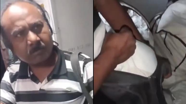 Rajasthan: कोटा की AC ट्रेन से तकिया चुराकर भागता यात्री पकड़ा गया, वीडियो हुआ वायरल - देखिए Video