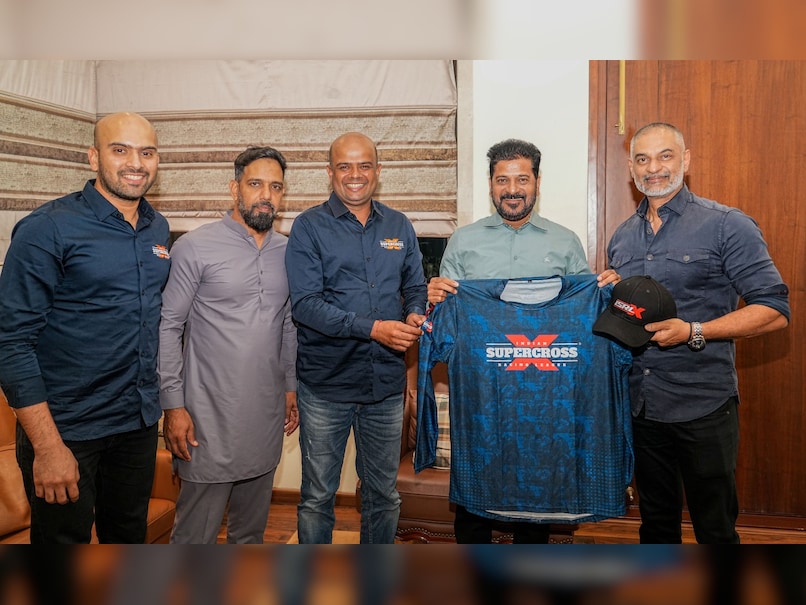 Telangana Chief Minister Revanth Reddy Unveils Poster For Indian Supercross Racing League Round 2