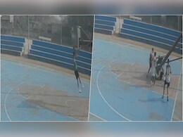 रोहतक में दर्दनाक मौत, खेलते-खेलते खिलाड़ी पर गिरा बास्केटबॉल पोल, CCTV फुटेज आई सामने