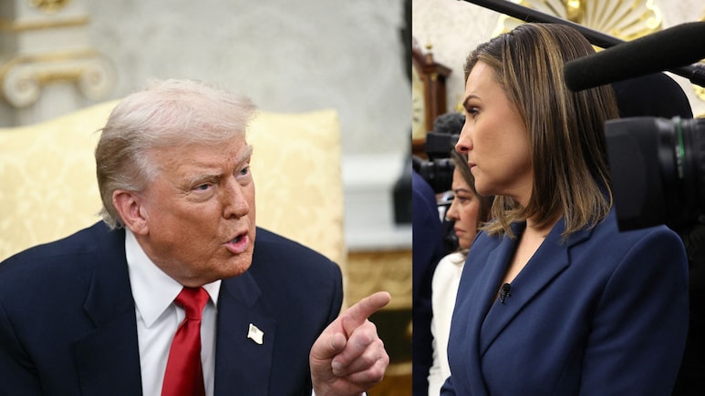 एपस्टीन फाइल्स पर सवाल पूछते भड़के ट्रंप, महिला पत्रकार को सुअर कहने के बाद लाइसेंस कैंसिल करने की धमकी दी