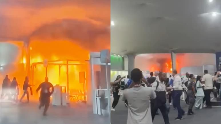 ब्राजील में COP30 क्लाइमेट समिट के वेन्यू में लगी आग, जान बचाने के लिए दौड़े डेलिगेट्स