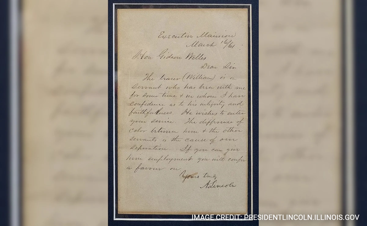 Abraham Lincoln's Handwritten Job Reference For Black Valet Now On Display