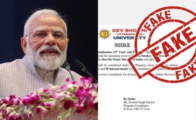 Fact Check: Uttarakhand University Debunks Fake Notice About Extra Marks for PM Modi