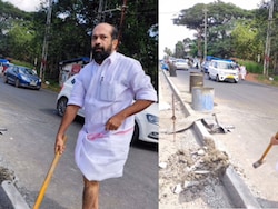 Former Kerala Congress MLA Anil Akkara Charged For Destroying Road Divider