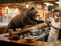 Bear Attacks Cook In Japan Ramen Shop. He Fights Off And Continues Cooking