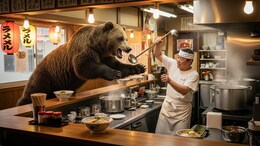 Bear Attacks Cook In Japan Ramen Shop. He Fights Off And Continues Cooking