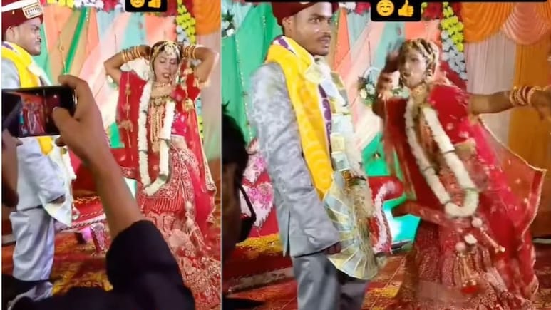 जयमाला होते ही दुल्हन ने किया ऐसा झन्नाटेदार डांस,हक्का बक्का रह गया दूल्हा,लोग बोले-मिथुन चक्रवर्ती की फैन है