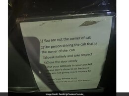 भइया मत कहना...कैब में यात्रियों के लिए लगा सख्त नियमों का बोर्ड वायरल, सोशल मीडिया पर छिड़ी बहस