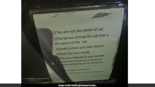 भइया मत कहना...कैब में यात्रियों के लिए लगा सख्त नियमों का बोर्ड वायरल, सोशल मीडिया पर छिड़ी बहस