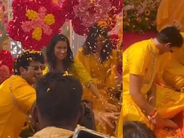 Groom-To-Be Palash Muchhal Dances With Jemimah Rodrigues At Haldi Ceremony. Watch