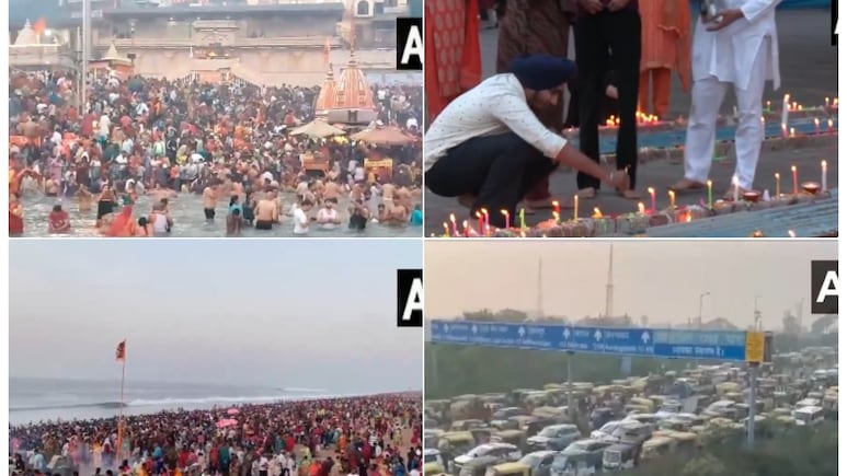 कार्तिक पूर्णिमा पर गंगा स्नान के लिए घाटों पर उमड़ रहे श्रद्धालु, पटना में भीषण ट्रैफिक जाम