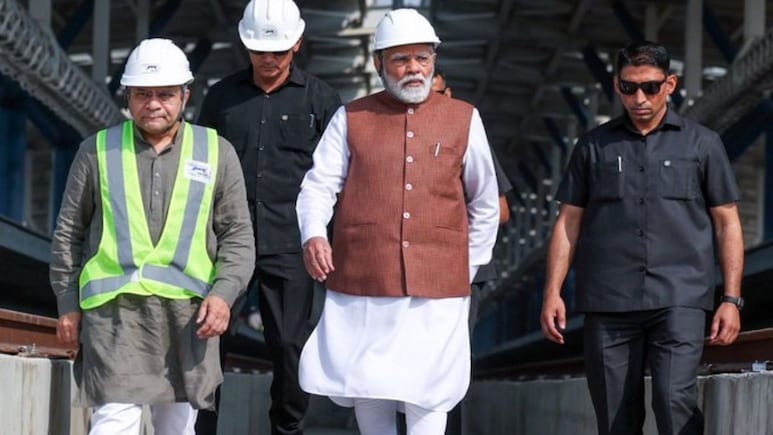 PM Modi Visits Under-Construction Surat Bullet Train Station In Gujarat