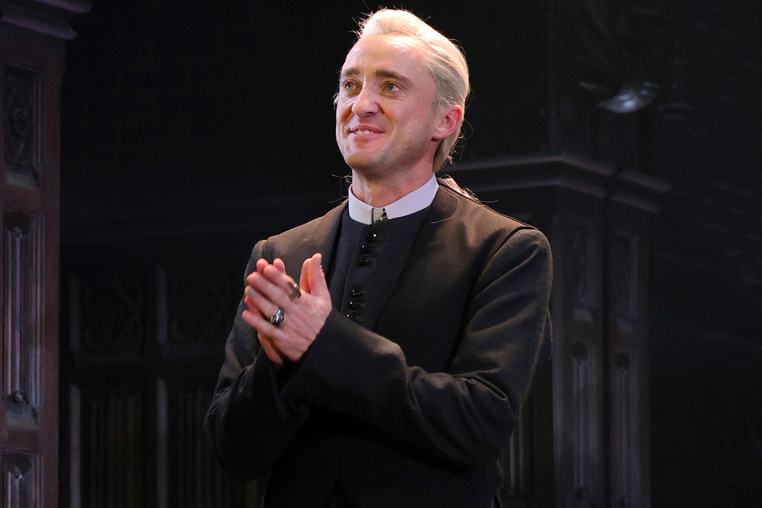 Watch: Tom Felton Cries After Receiving Standing Ovation At Broadway Debut In <i>Harry Potter And The Cursed Child</i>