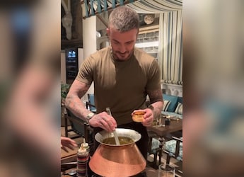 David Beckham Receives 'Dal Ki Chaat Lessons' On Mumbai Visit - Watch What He Added To It