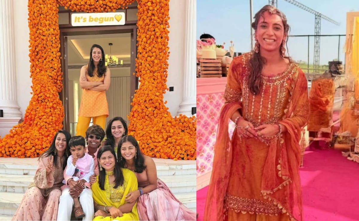 Smriti Mandana and Palash Muchhals haldi ceremony