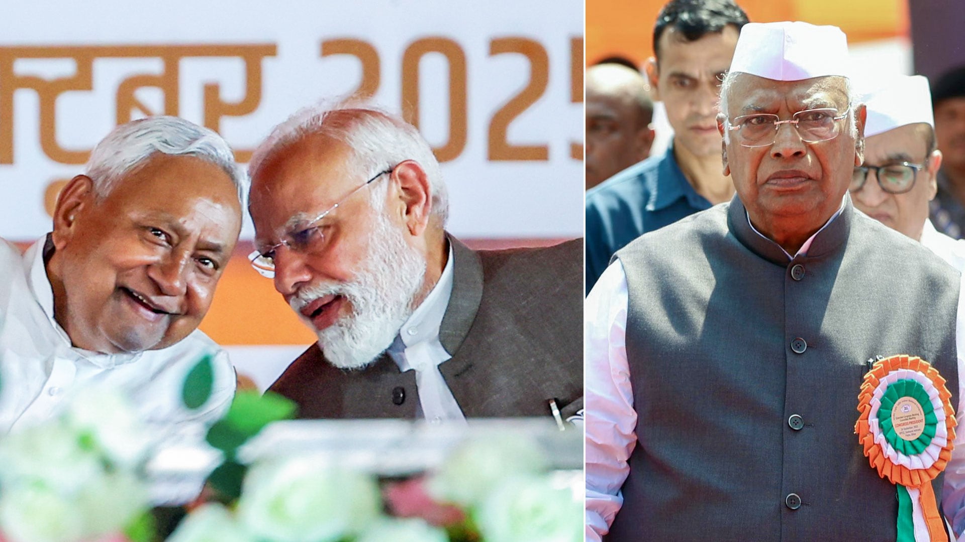 'No Nitish Kumar Posters In NDA Rallies': Kharge Targets PM Modi