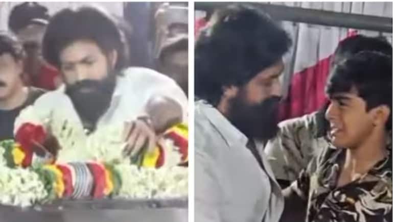 यश ने KGF अभिनेता हरीश राय को अर्पित की पुष्पांजलि, अंतिम संस्कार में शोकाकुल बेटे को दी सांत्वना