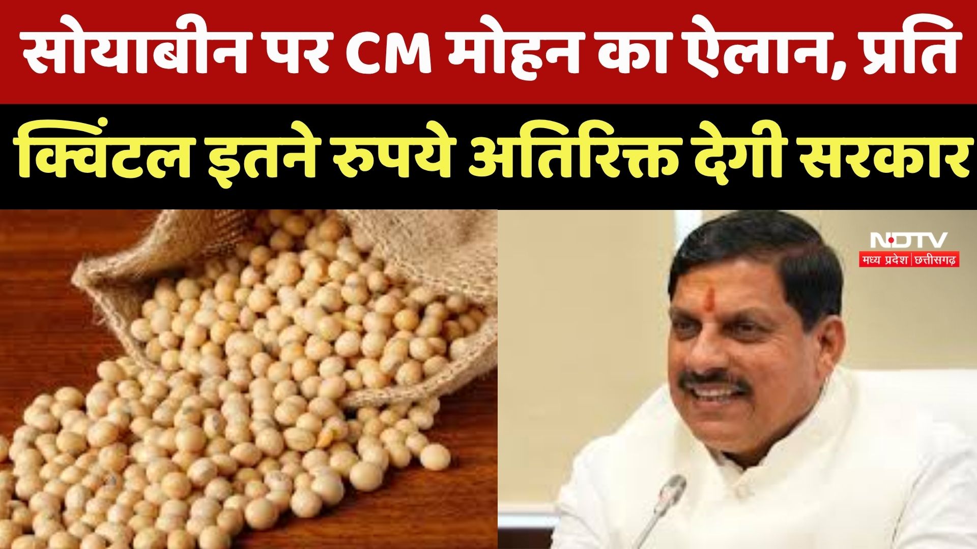 MP Government का Farmers को बड़ा तोहफा, Soybean पर ₹1300 Per Quintal देगी सरकार