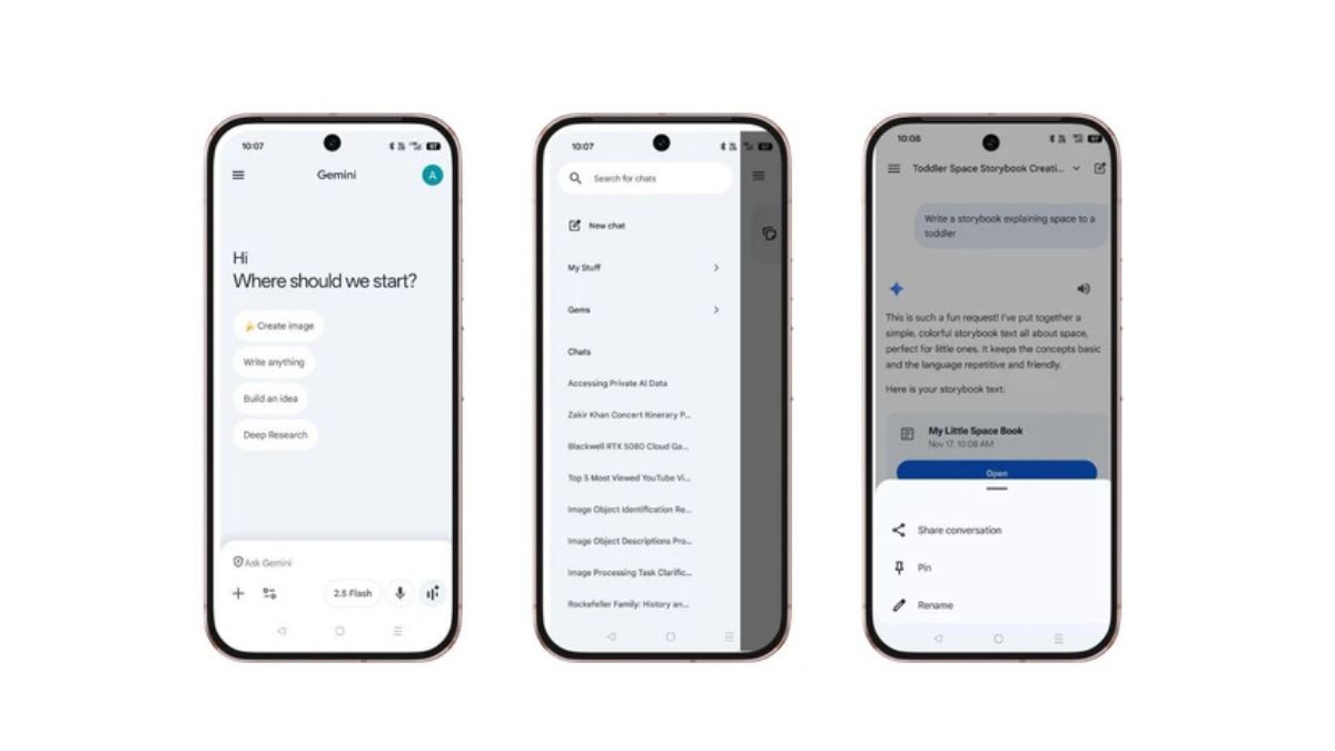Google führt den Bereich Meine Inhalte in  der Gemini App für Android Wozu dient er