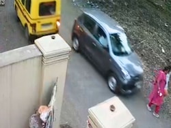 On CCTV, Car Hits Sena Ex MLA From Behind, Narrowly Misses Her Grandchild